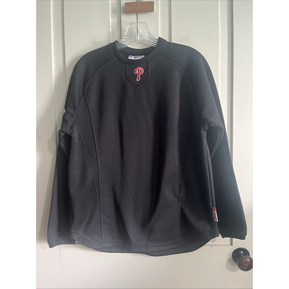 Philadelphia Phillies ThermaBase Pullover MLB Majestic Logo Size Large 2010
